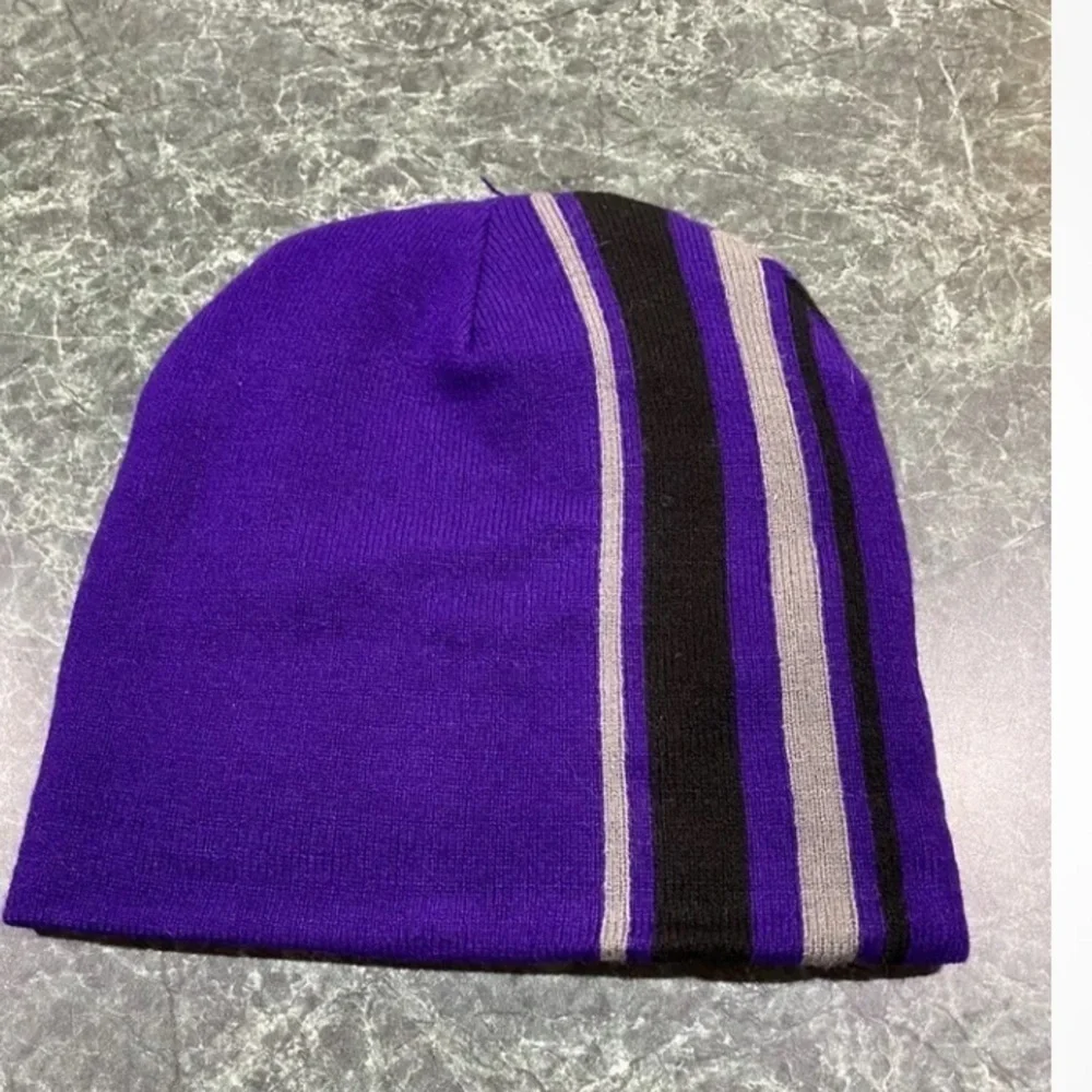 Disney Jack Skellington Night Before Christmas Beanie Hat Skull Purple White